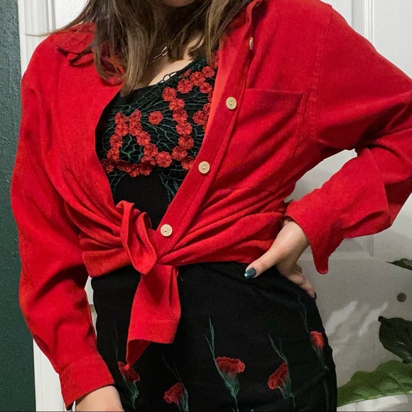 oversized button down blouse - Picture 2 of 4